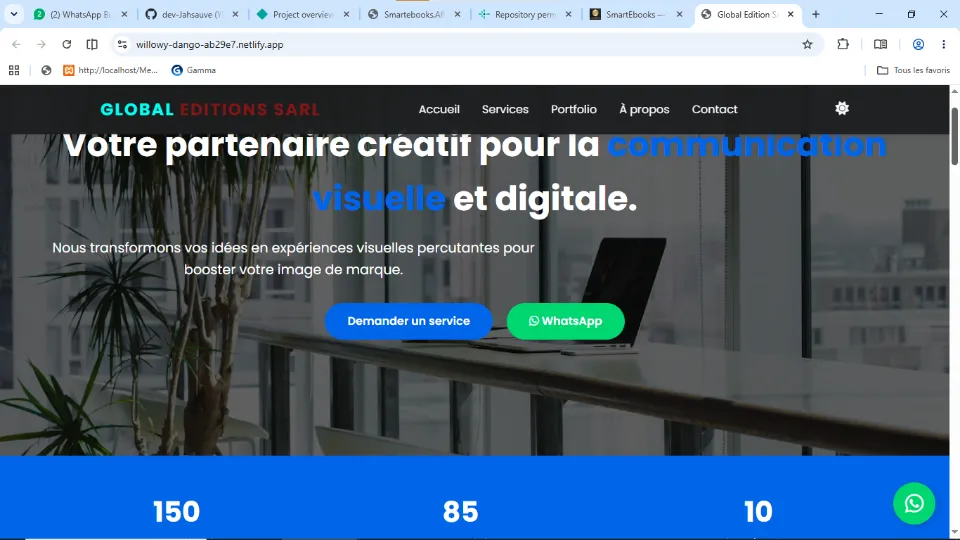 Aperçu du site Global Edition SARL